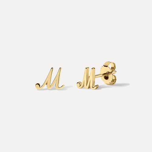 Mini Cursive Letter Studs