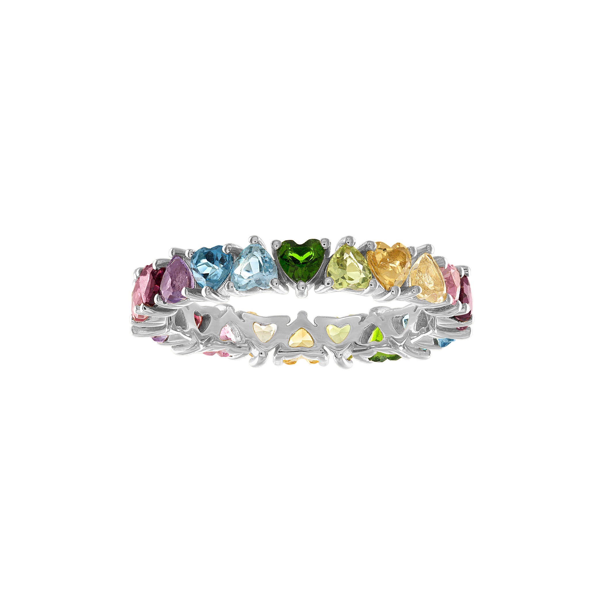 Heart shaped hot sale eternity band