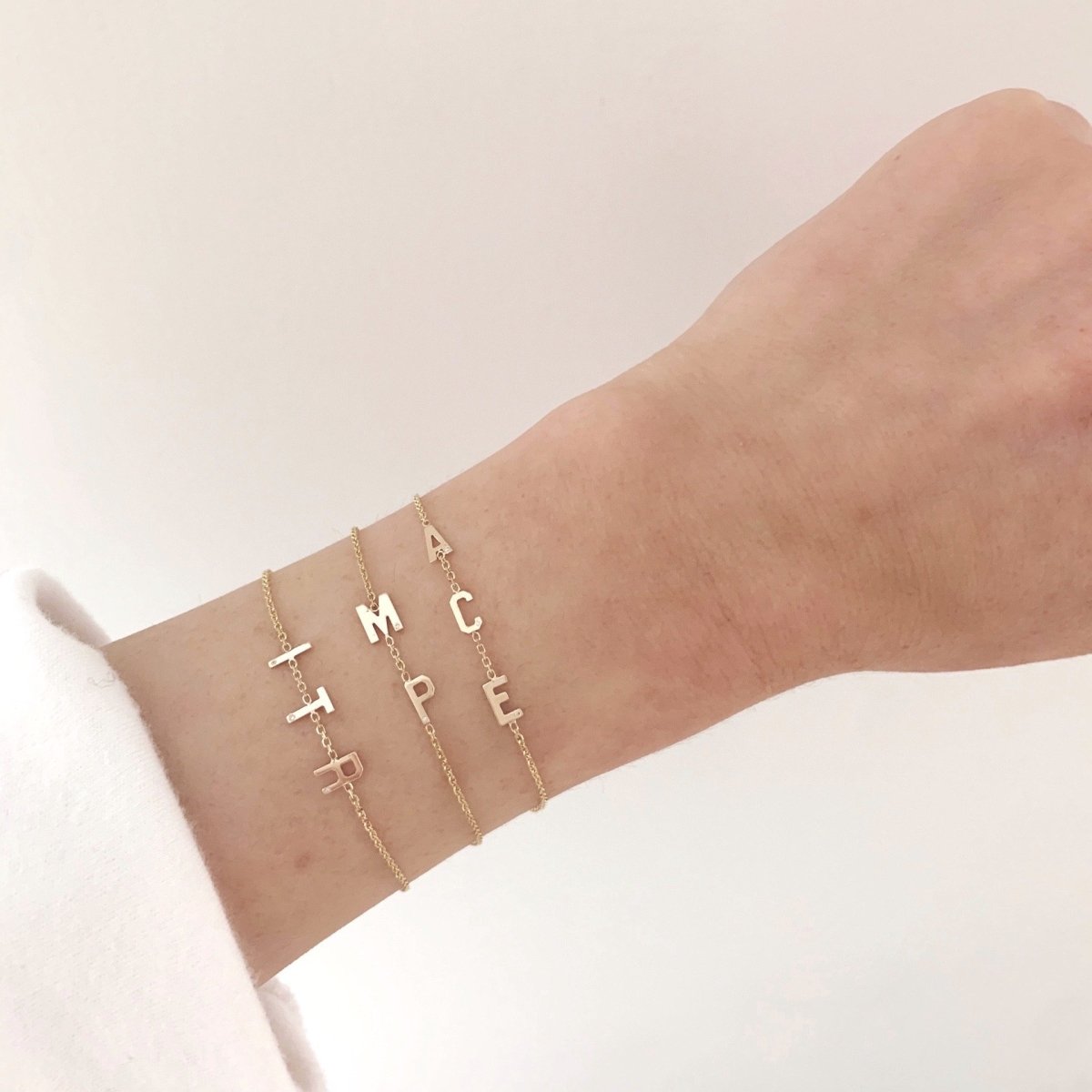 Mini Custom Letter Bracelet — SWELLmade Design Studio